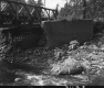 Bridge in Troy Over Mineral Spring Brook, Northerly View from Rocky Riverbank