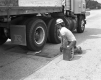 Truck Weighing off of 89 North in Colchester, Close-Up of Man Reading Scale