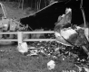 I-89 N Bridge Maintenance in Berlin after Accident, Construction Machinery Plowing Away Debris