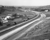 View of I-91 Construction with Overpass and St. Johnsbury in the Background