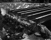 Bridge Construction in Weston, Close-Up of Girders
