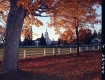 Completed Road Construction in Brookfield, Town Green with Church Building
