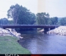 Completed Bridge Construction, View from Bank (Color)