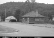 Historic Eureka Schoolhouse and Covered Bridge in Springfield, View from Road