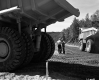 Trucks at I-91 Construction