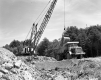 Crane and Dump Truck