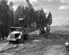 Crane and Dump Truck