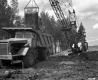 Crane and Dump Truck