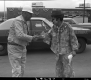 Gov. Davis Shaking Hands with Clown in Newport