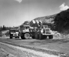 Trucks at Road Construction Site