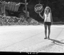 Diane Poole Holding a Stop Sign