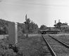 Car Crossing Railroad Tracks