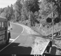 School Bus Stopped at Railroad Intersection in St. Johnsbury