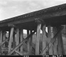 Side view of Wooden Railroad Bridge with Wooden Supports 2