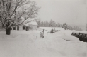 Craftsbury Outdoor Center office with deep snow