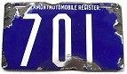 1905 License Plate