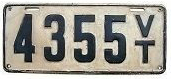 1916 License Plate