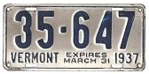 1935 License Plate