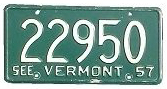 1957 License Plate