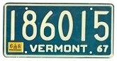 1967 License Plate