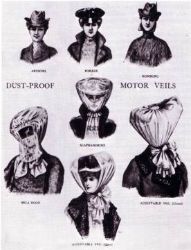 1900s Motoring Hats and Veils