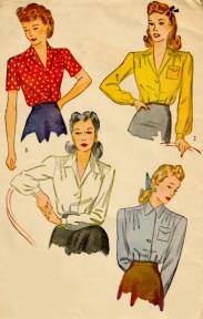 1940s Blouses