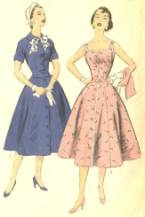 1950s Women's Dresses with Full Skirts