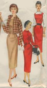 1950s Long, Slim Dress