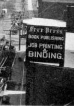 Rooftop Sign on Scaffolding