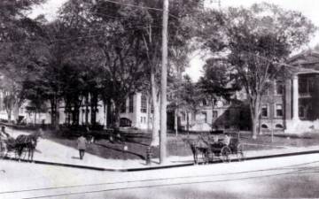 Streetcar Tracks at City Hall Park in Burlington